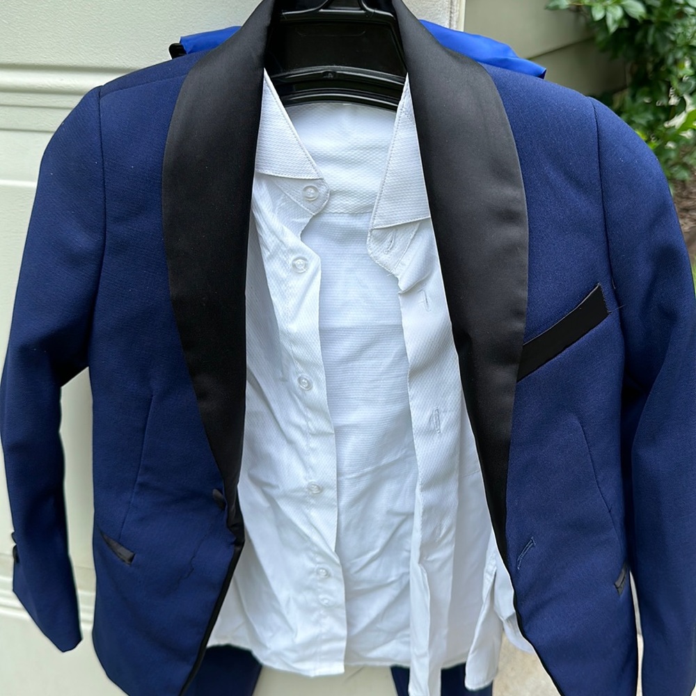 Paisley blue boys tuxedo
